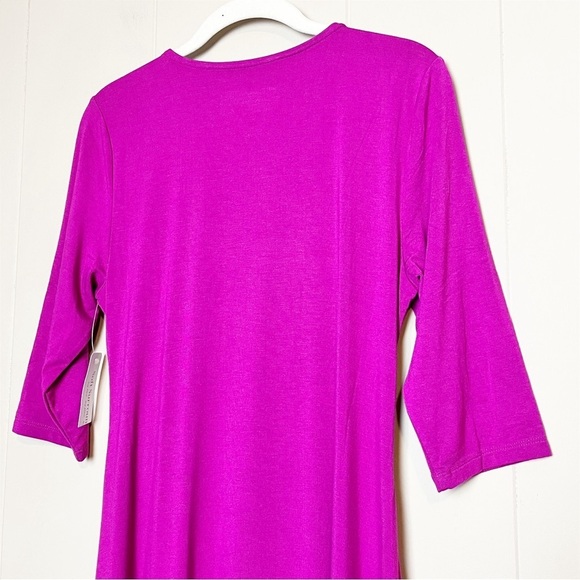 Soft Surroundings NWT Hyannis Faux Wrap Midi Dress Medium Petite MP stretch knit - Picture 5 of 12